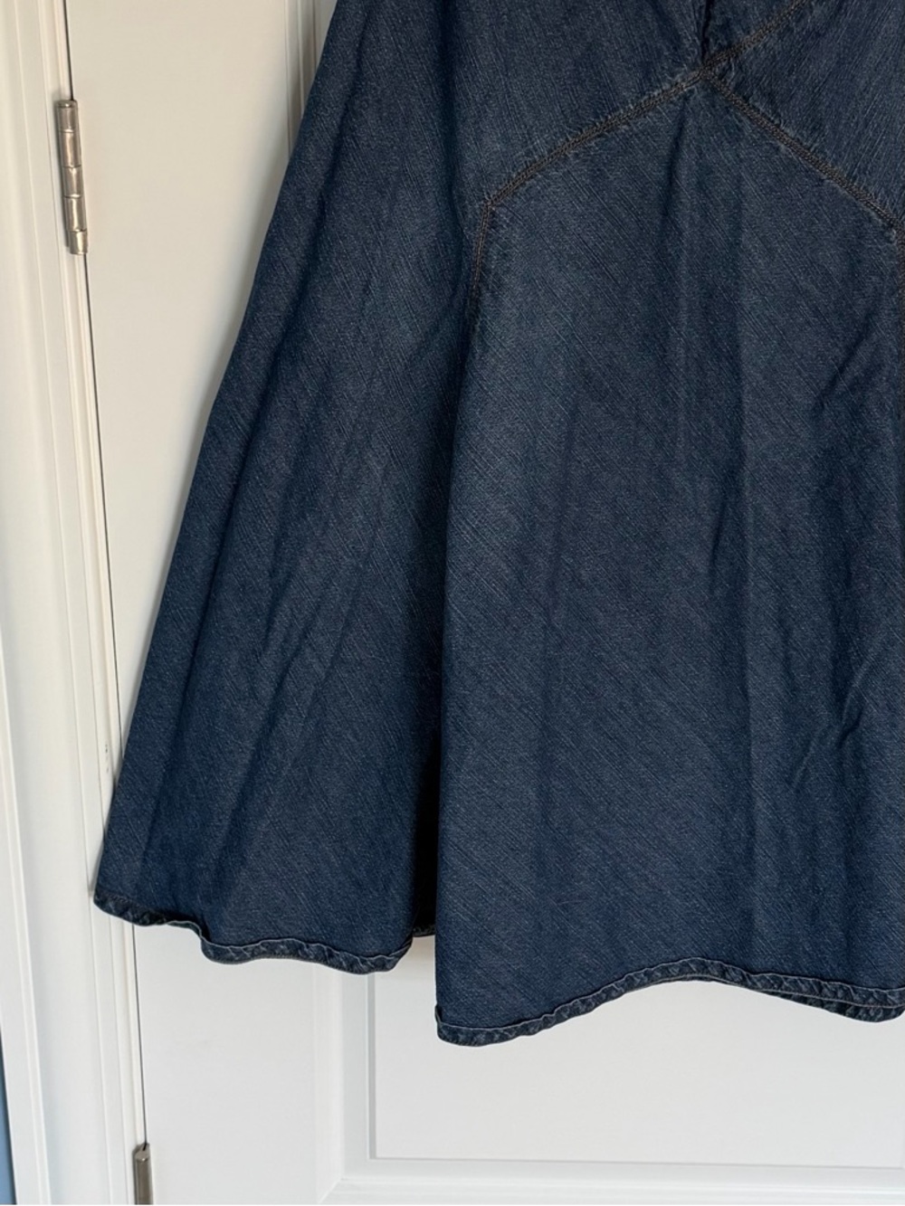 Lauren Ralph Lauren Dark Blue A-Line Denim Midi Skirt Size 8 39535 - Picture 8 of 12